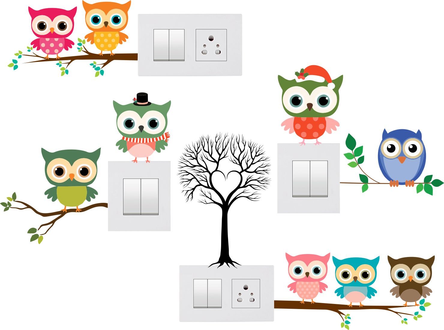 Decals Creativity® Wall Sticker Switch Board Stickers Wall Art Set of 7 (B07DHPB7TM) Amazon Price History, Amazon Price Tracker