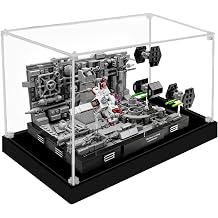 Acrylic Display Case for Lego 75329 Death Star Trench Run Diorama / 75339 Trash Compactor, Dustproof Display Box for Models Collectables Only Case 26x20x14 cm
