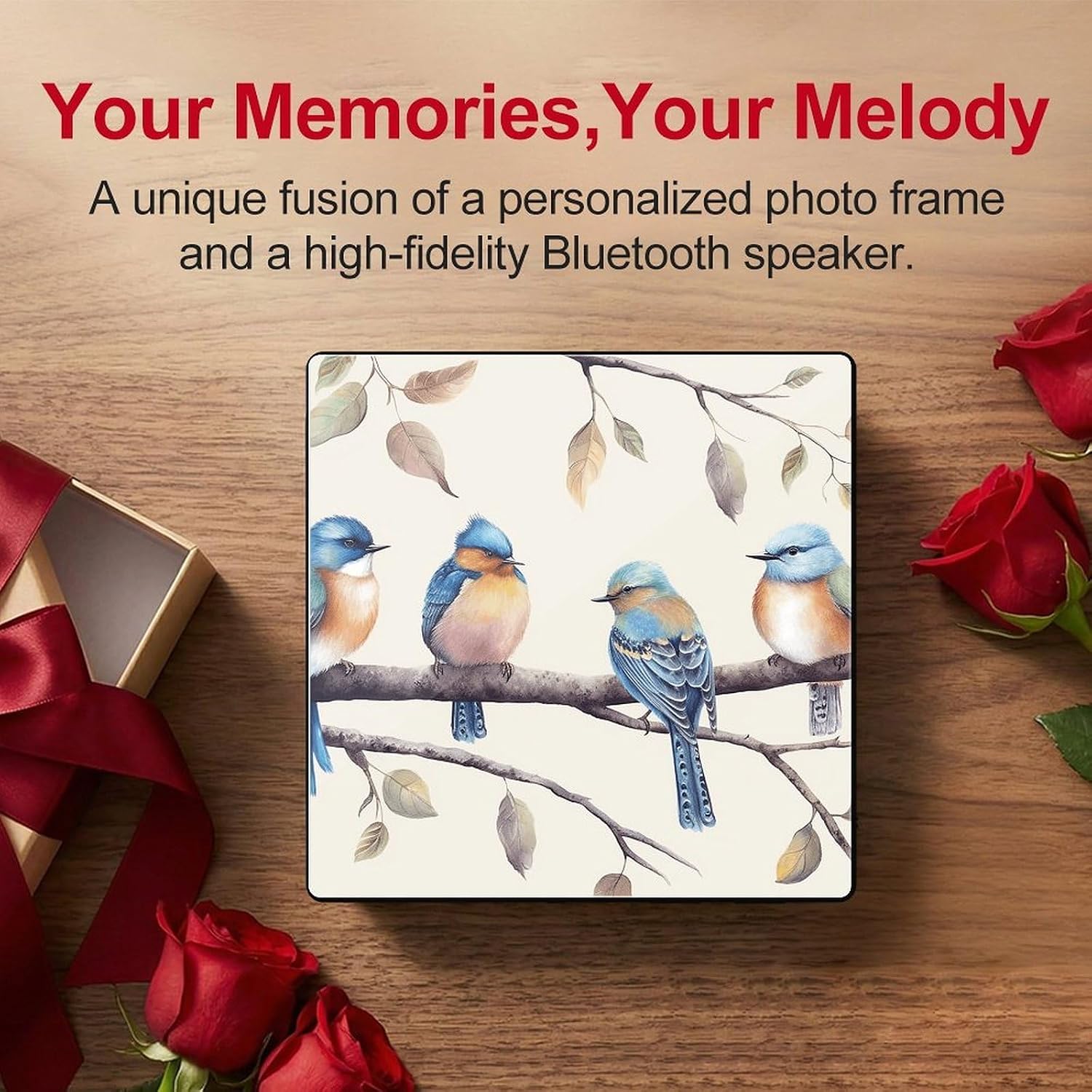 Birds Sitting on Branch Music Refrigerator Sticker image 5