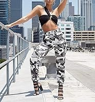 Vista 2 de Voghtic Army Camo Cargo Pants - Pantalones de camuflaje de cintura alta para mujer