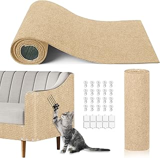 Cat Scratch Mat,118.5"x15.9" Trimmable Self-Adhesive Cats Scratch Carpet,Couch Protector from Cats Claw, Cat Scratch