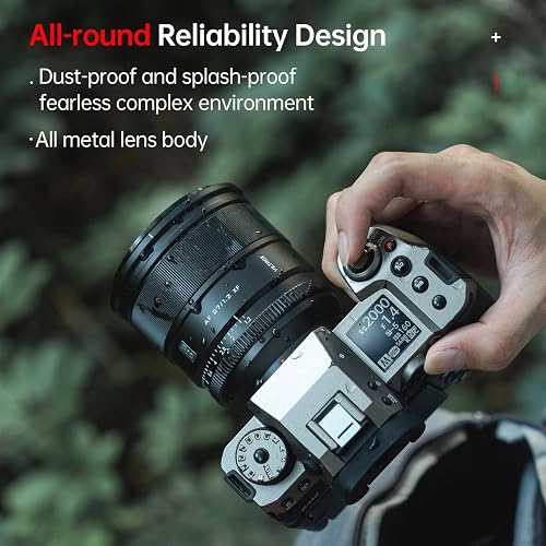 VILTROX 27mm F/1.2 Pro XF Large Aperture Prime Lens for Fuji X Mount X-T30 X-T4 X-E4 X-Pro3 X-T200 X-S10 (Auto Focus, STM, APS-C) Black - 5
