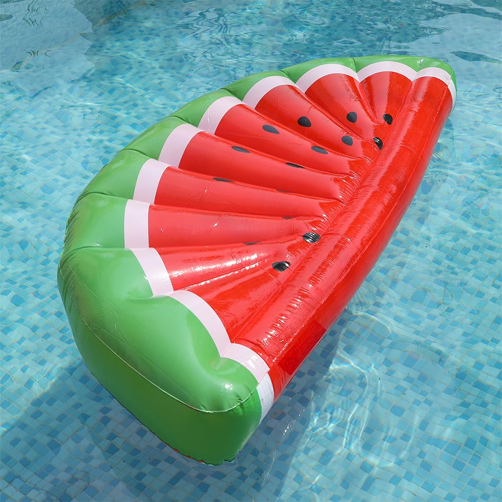 Bouées gonflables pastèque pour Piscine, Grands Jouets de Plage, Matelas Gonflable pour lac, Chaise Longue Gonflable, Amusement Aquatique Estival pour la Plage et la Piscine