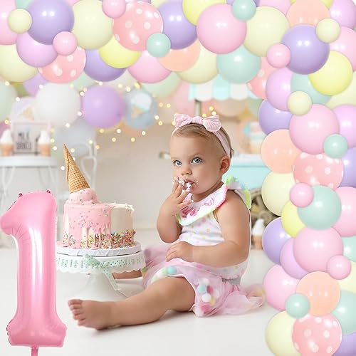 Miniatura 7 de 90 piezas de decoraciones de fiesta de primer cumpleaños de burbujas con pop on by para un buen momento burbujeante, un telón de fondo, guirnalda de