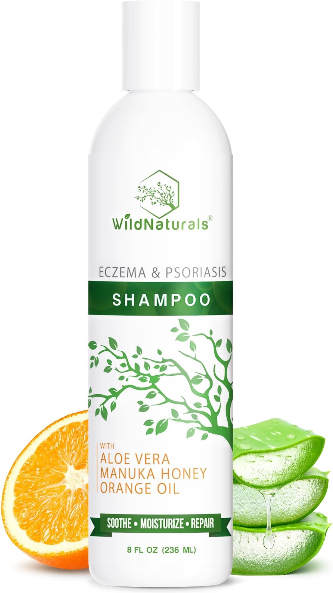 Eczema & Psoriasis Shampoo – Anti-Dandruff Relief for Dry, Itchy Scalp – Hypoallergenic, Fragrance-Free Formula for Sensitive Scalp