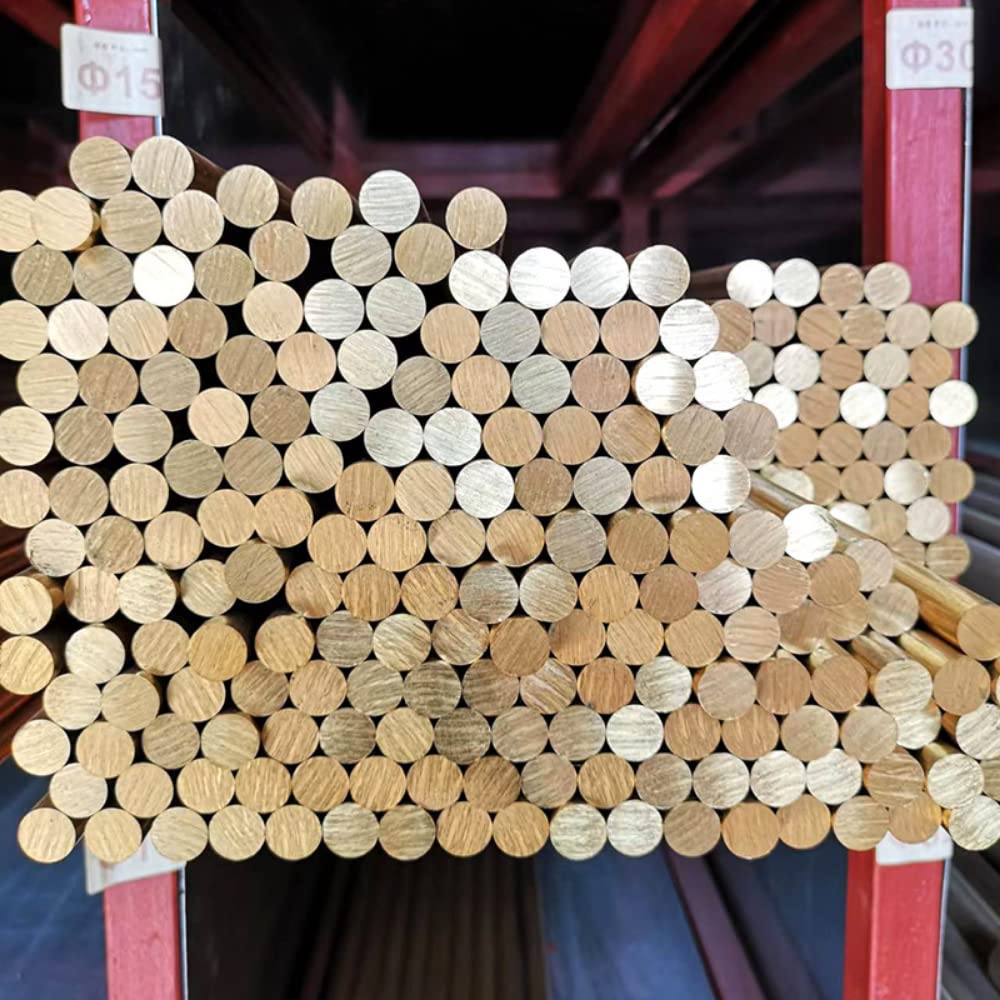 Rod in ottone tondo in metallo solido (OD 12mm/0,47 "-60mm/2,36") Rod in rame per la lavorazione del metallo Lunghezza 2,93 "5,9" 7,87 "9,84" 12" (150MM/5.9"Length,35mm)