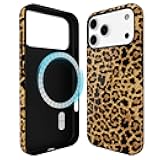 Svanove for iPhone 17 Pro Max Case Cheetah Print, Compatible with Magsafe Magnetic Leopard Phone Case, Girly Cute Trendy Retro Animal Print Aesthetic Design Hard Shell Case for Women, Brown Fall