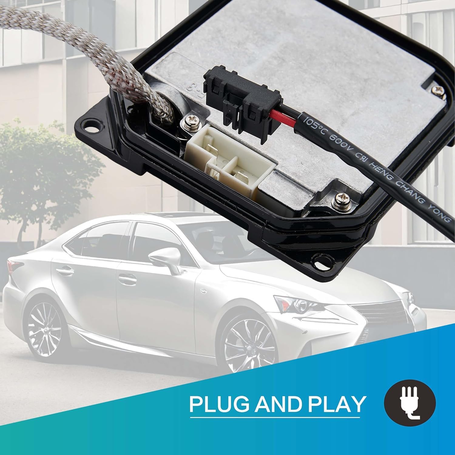 Xenon Headlight Ballast Control Unit with Igniter and D4S Bulb Module Compatible with Lexus GX460 IS250 GS350 RX350 &Toyota Prius, Avalon, Solara, Venza Replaces KDLT003,DDLT003