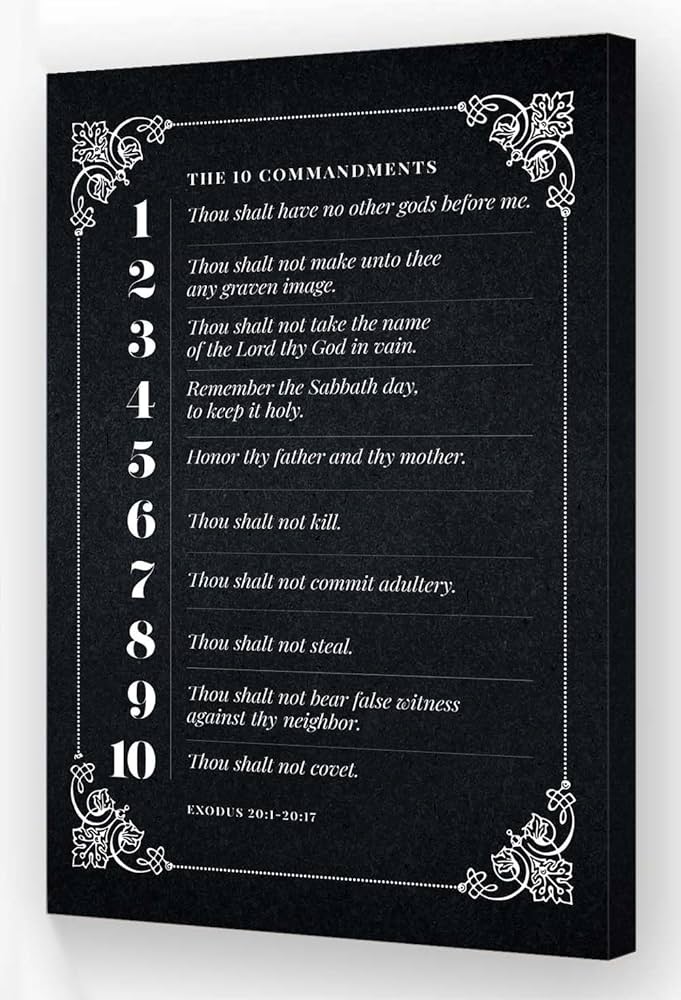 amazon-com-wallpicss-ten-commandment-wall-art-framed-canvas-prints-kjv-bible-quote-poster-vintage-exodus-20-1-17-scripture-wall-decor-religious-painting-pictures-for-office-16x24-inches-posters-prints for Free Printable 10 Commandments Kjv Printable Amazon.com: Wallpicss Ten Commandment Wall Art Framed Canvas Prints KJV Bible Quote Poster Vintage Exodus 20 1-17 Scripture Wall Decor Religious Painting Pictures for Office 16x24 inches: Posters & Prints for Free Printable 10 Commandments Kjv Printable
