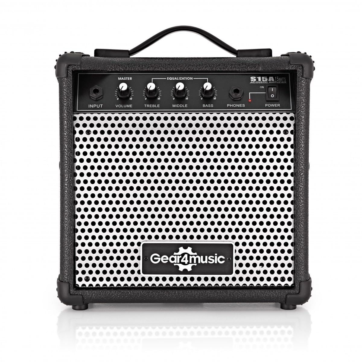Akustikgitarren-Übungsverstärker von Gear4music, 15 Watt