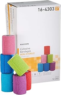 McKesson Elastic Cohesive Bandage, Multi-Color, Non-Sterile, 3 in x 5 yds, 1 Count, 24 Packs, 24 Total