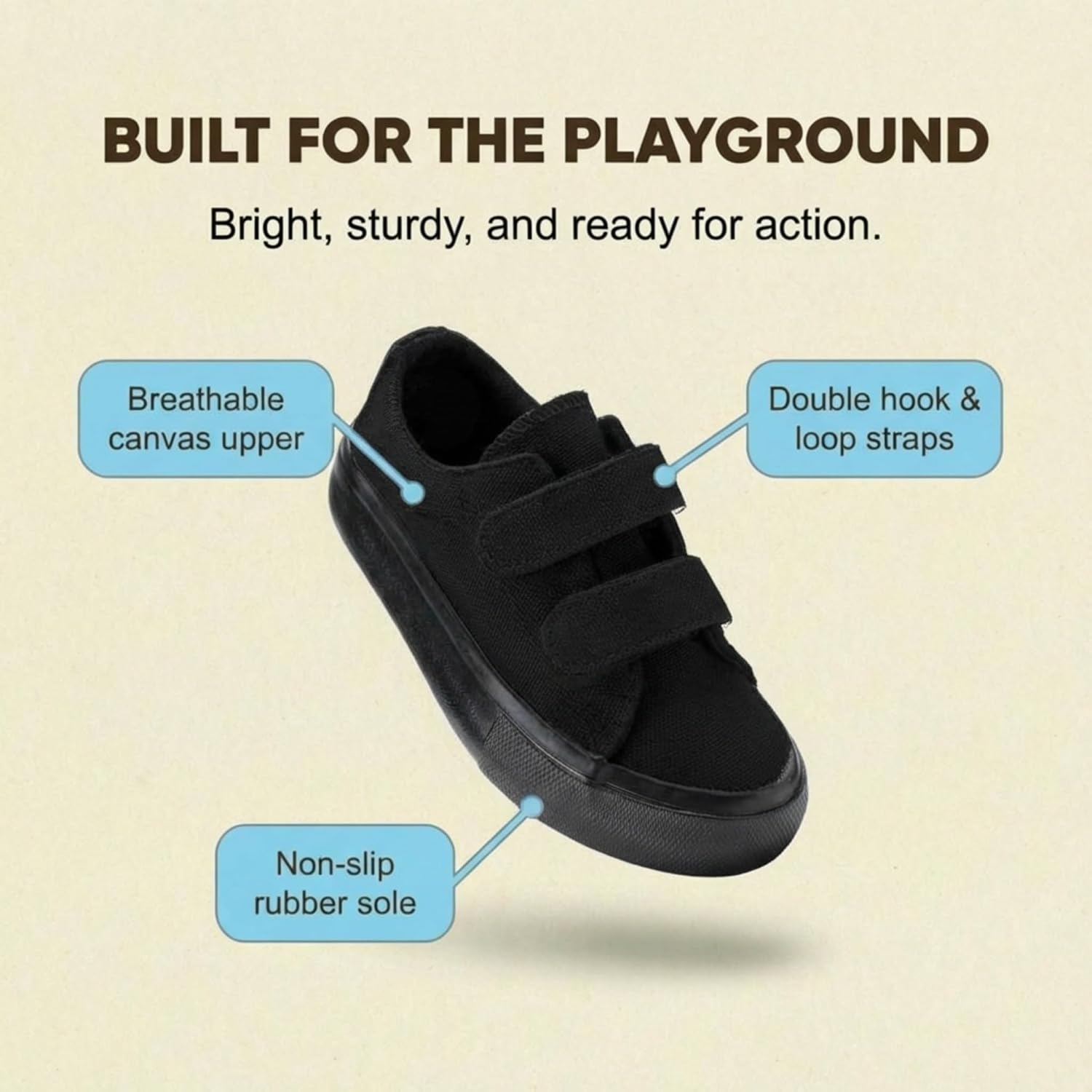 EMMA NEW YORK Toddler Sneakers Canvas Toddler Shoes for Girls and Boys, Hook and Loop Kid Sneaker