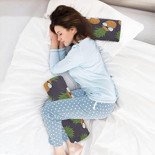 Miniatura 6 de JUNZAN Copas de piña almohadas decorativas para sofá, almohada decorativa para el cuello, fundas de almohada redondas para cuello con cremallera