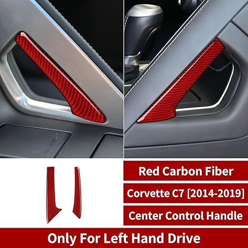 Miniatura 2 de Para Corvette C7 - Adhesivo para manija de control central de automóvil de fibra de carbono para Chevrolet Corvette C7 Z06C7 Stingray Z51C7 Grand