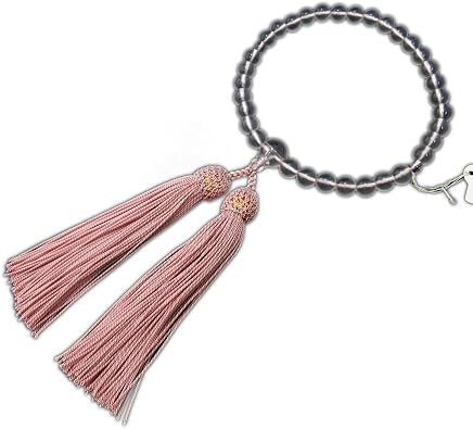 Pink Rose Quartz Japanese Juzu Buddhist Prayer beads Mala Beads for Buddhism Meditation Yoga Gifts for Women Birthday Gifts