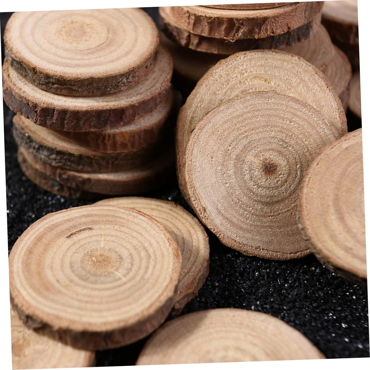 SEWACC 150stücke Natürliche Holzscheiben Handbemalt Für Bastelarbeiten Hochzeit Dekoration Tischmittelpunkt Foto Requisiten Unvollendete Holzscheiben