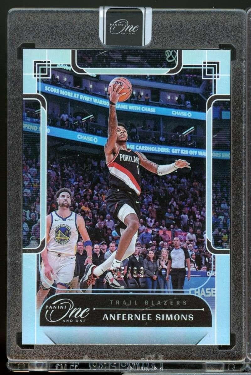Anfernee Simons /99 Card 2023-24 Panini One and One #93 - Unsigned Basketball Cards
