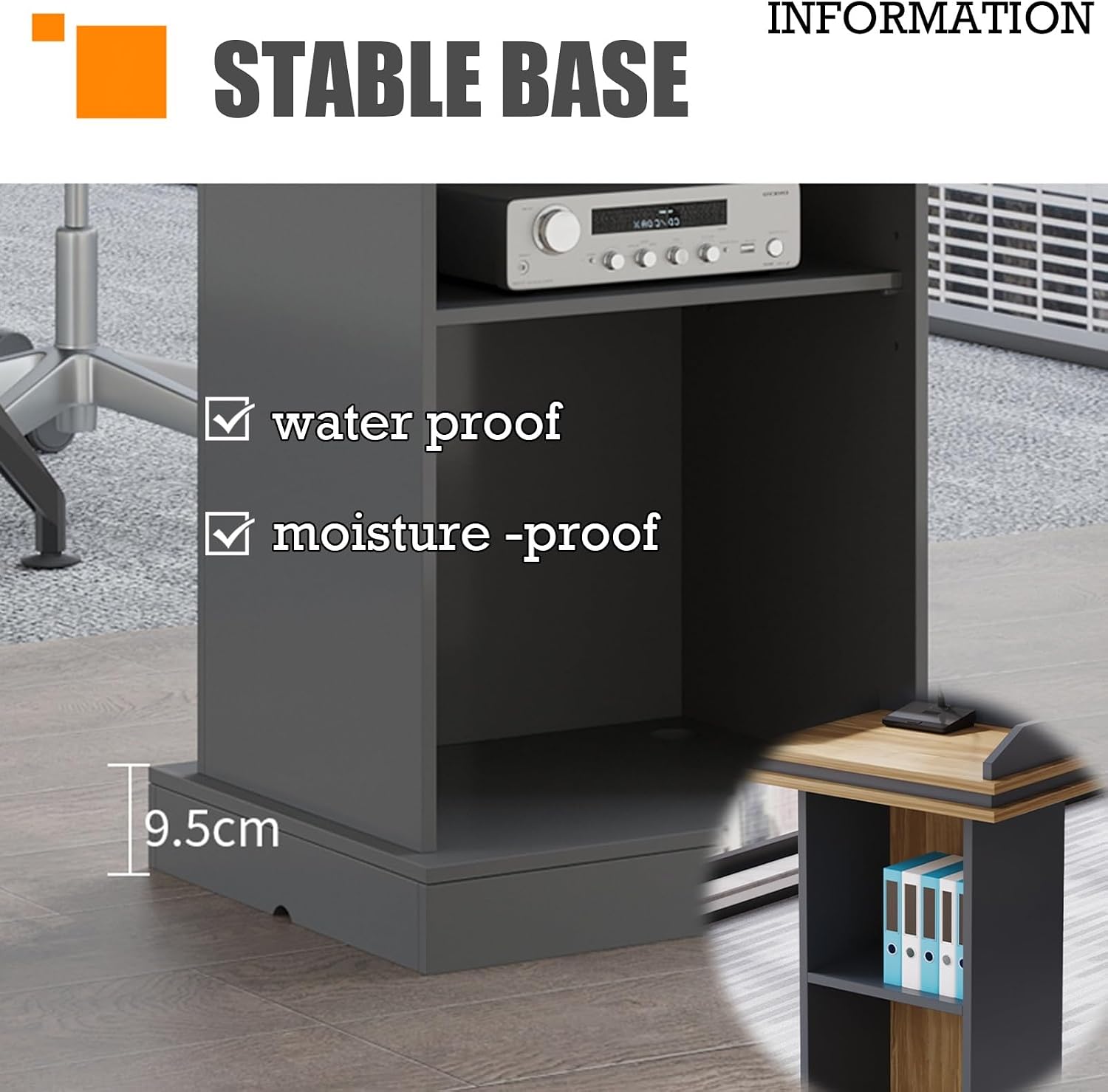 Front Desk, Cashier Bar, Reception Counter Desk, Checkout Stand Reception Desk With Counter, Counter Table, Floor Standing Customer Reception Podiums Desk, Speeches, Weddings, Classrooms(Color:Gray- b
