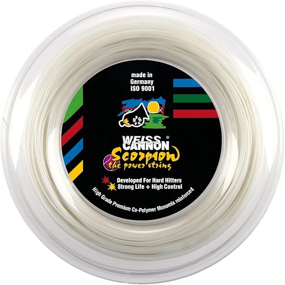 Scorpion Tennis String - 1.33mm/16 (White) 660ft - 200m Reel - The Power String