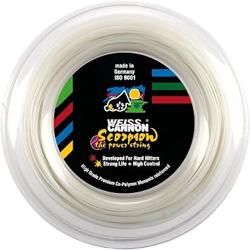 Scorpion Tennis String - 1.33mm/16 White 660ft - 200m Reel - The Power String