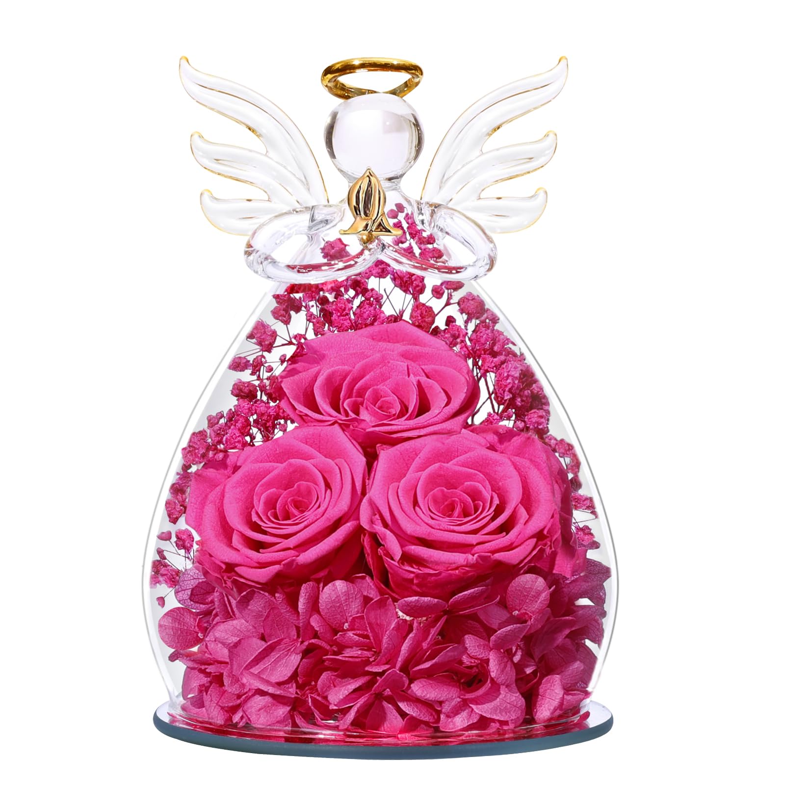 Photo 1 of ** sold as is no refund/return** see comments
Beferr Gifts for Mom Birthday Gifts for Women, Fresh Flowers for Delivery Forever Preserved Rose in Glass Angel Figurine, Anniversary Christian Real Rose for Grandma Wife Mother from Daughter Son
