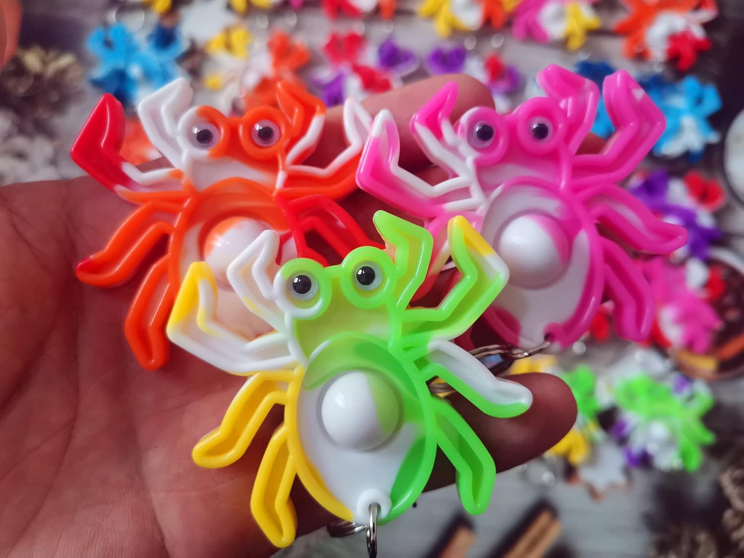 Bulk 30 Packs Spider Push Fidget Bubble Mini Pop Fidget for Teens and Kids,Small Birthday Halloween Party Favors Supplies and Classroom Student Prizes Gifts