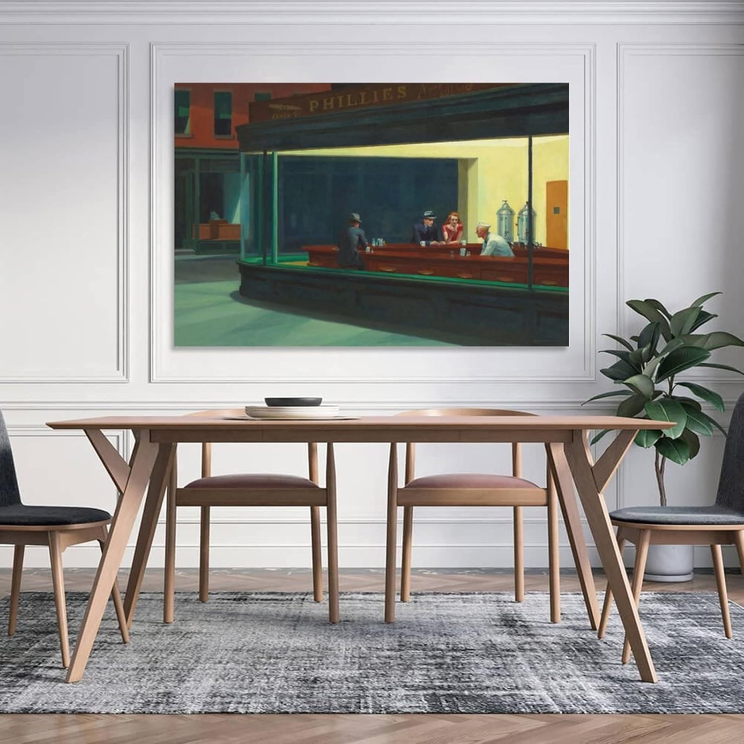 エドワード・ホッパー 美品アートポスター(office at night)