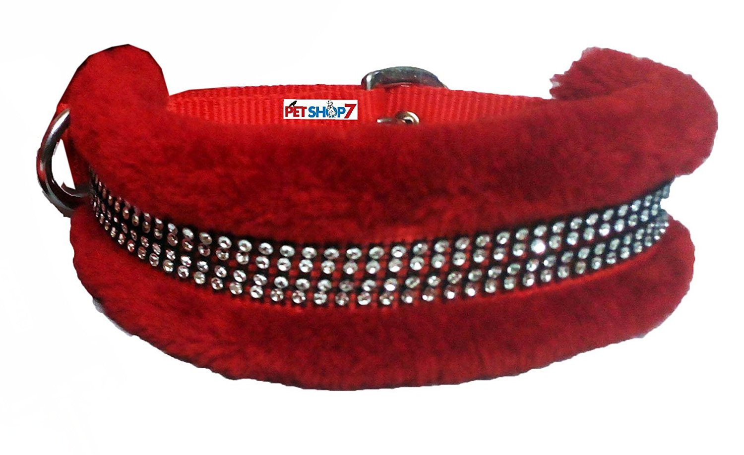 Skora Stylish Nylon Fur Dog Collar -1 Inch -Medium Size (Red). Neck Size (17.50-22 inch) (B075NJGLWV) Amazon Price History, Amazon Price Tracker