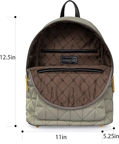 Miniatura 6 de Montana West Mochila Wrangler para mujer, mochila acolchada para viajes casuales, Gris, Mochilas de mochila
