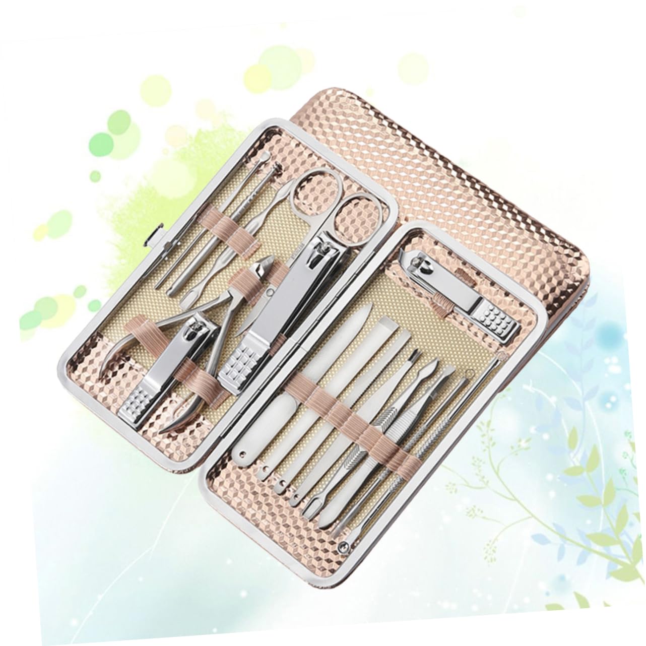 Nail Clier Set Toenail Tool Set 16pcs Manicure Tools Cuticle Pusher Kit