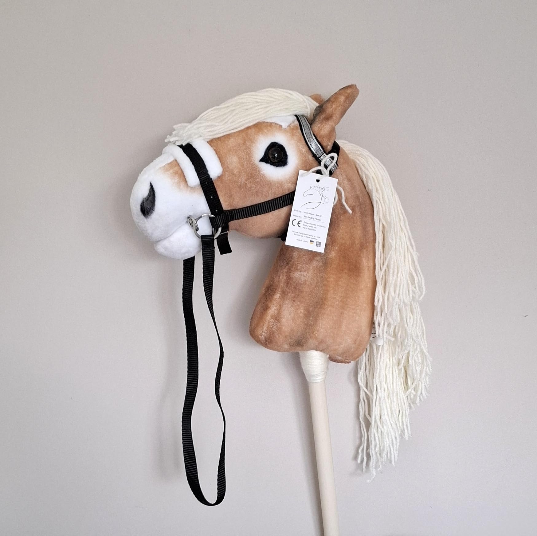 Hobby Horse Haflinger – Caballo A3 para niños desmontable y melena larga