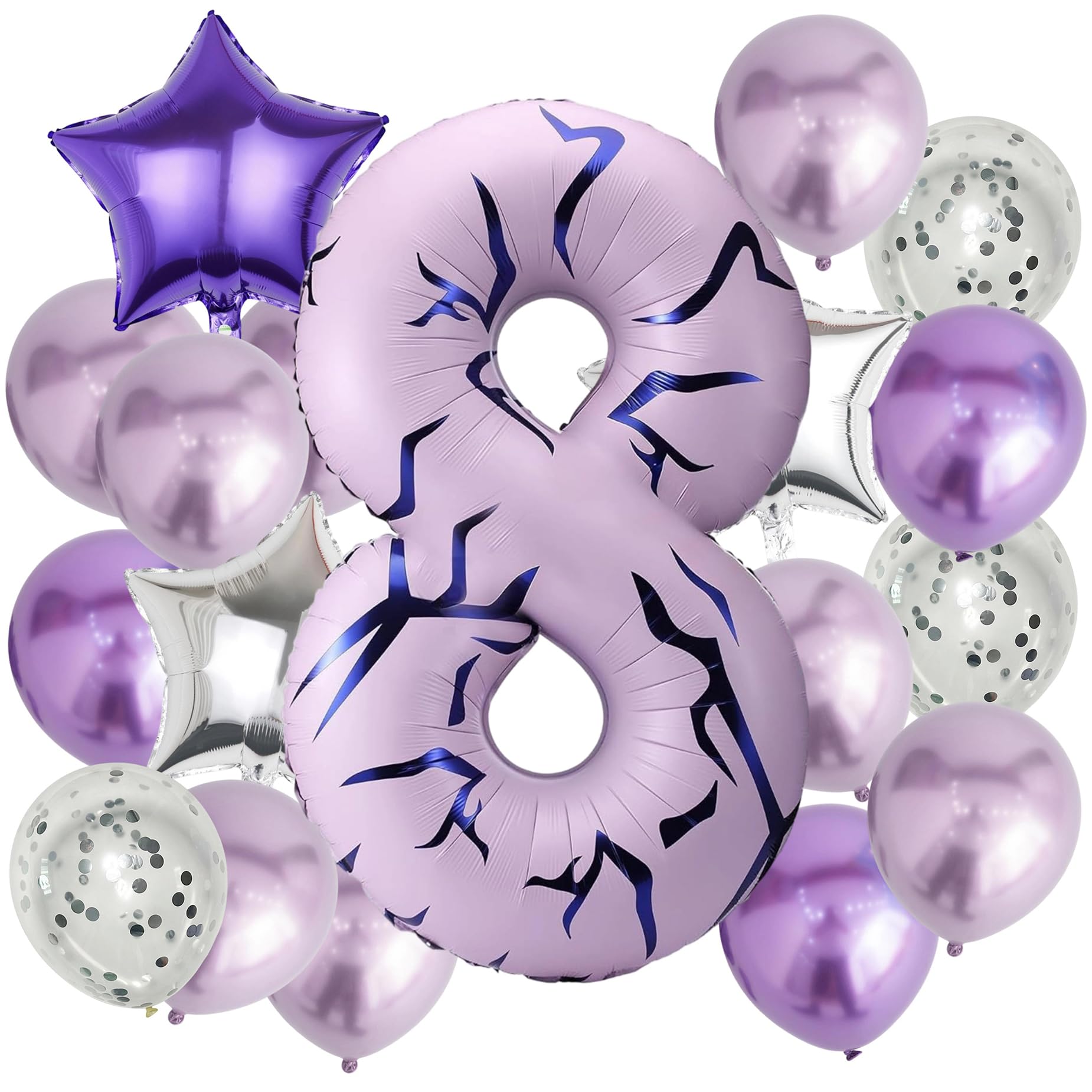 Korean Pop Purple Demon Energy Music Balloons Party Decorations (Number 8)