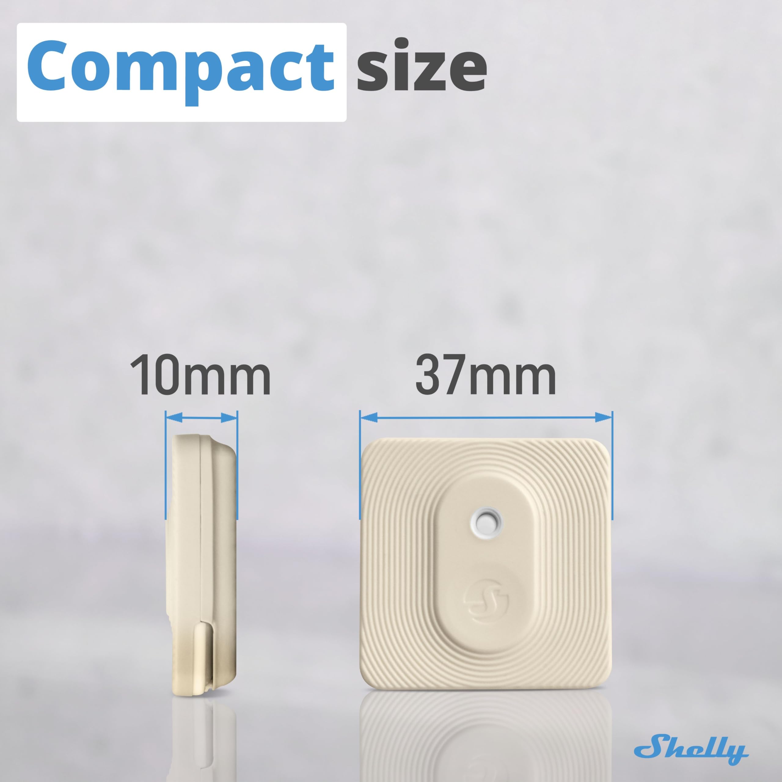 Shelly BLU H&T Kość Słoniowa - czujnik temperatury i wilgotności Bluetooth, inteligentny termometr i higrometr wewnętrzny/zewnętrzny, stopień ochrony IP54, nie wymaga HUB-a, zdalne sterowanie