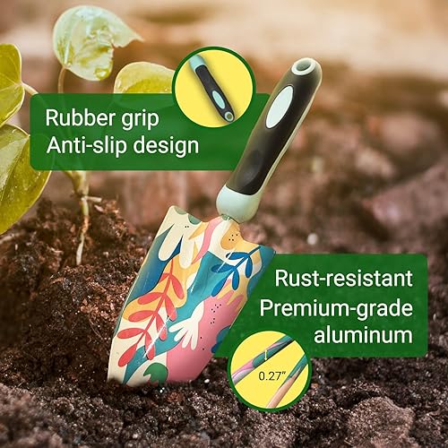 Miniatura 4 de GardenHOME Juego de herramientas de jardinería de 5 piezas, herramientas de jardín florales duraderas con asas ergonómicas y accesorios, juego de