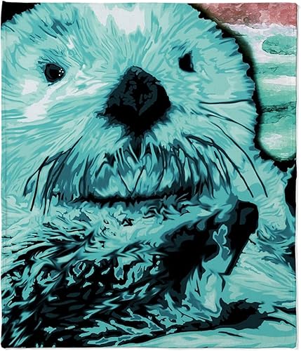 CafePress Bright Aqua Mint - Manta de felpa de forro polar súper suave, 60 x 50 pulgadas