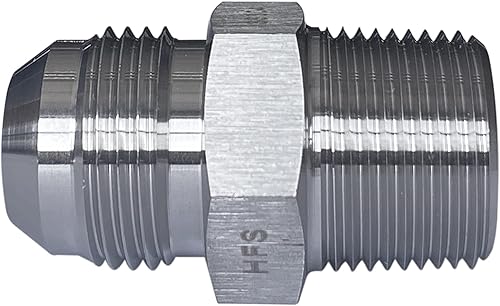 Miniatura 3 de HFS (R) 14 "NPT macho a 38" adaptador macho JIC conector de tubería de montaje de tubo acampanado acero inoxidable 304