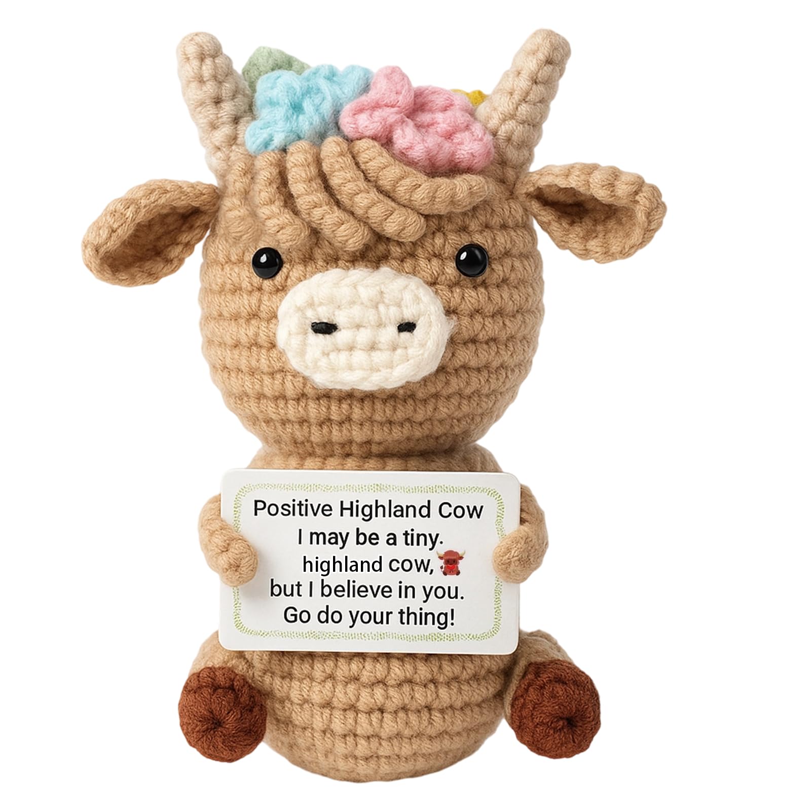 ZPSCXQ Highland Cow Teddy, Soft Plush Toy, Ornaments, Positive Gifts for Lovers, Emotional Support Highland Cow Plush