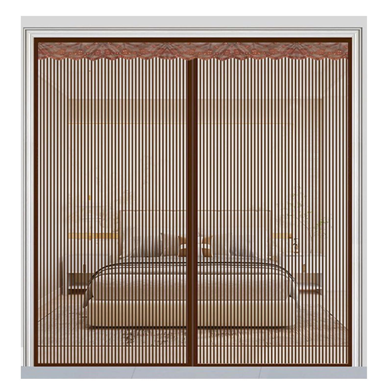 Fralhqfl Magnetic Shielded Door Net, Insect Proof Mosquito Net, Shielded Front Door Magnetic Closed To Prevent Insects From Entering And Fresh Air From Entering, Used For Magnetic Sealed Closed Door Curtain Ne