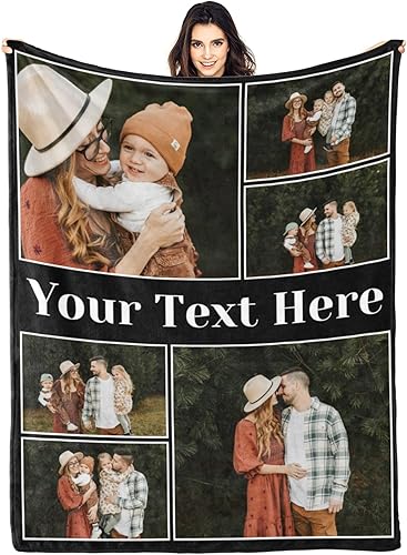 Miniatura 9 de Manta personalizada con foto, manta personalizada con foto para bebé, madre, padre, adultos, amigos, amantes, perros, mascotas, en cumpleaños,