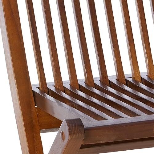 Miniatura 4 de ALATEAK Juego de sillas plegables de madera para interiores y exteriores (2 sillas)