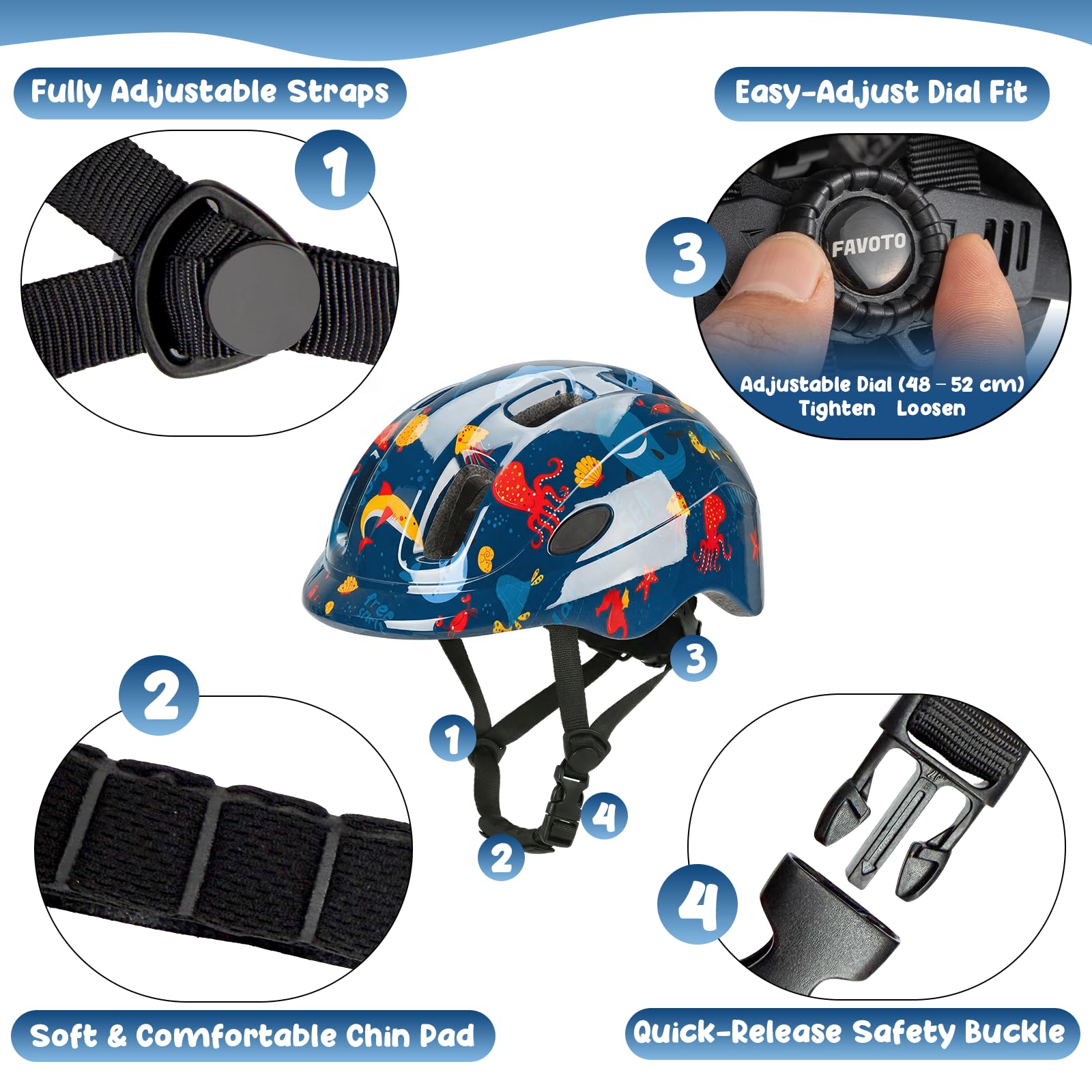 Favoto Kids Children Bike Helmet