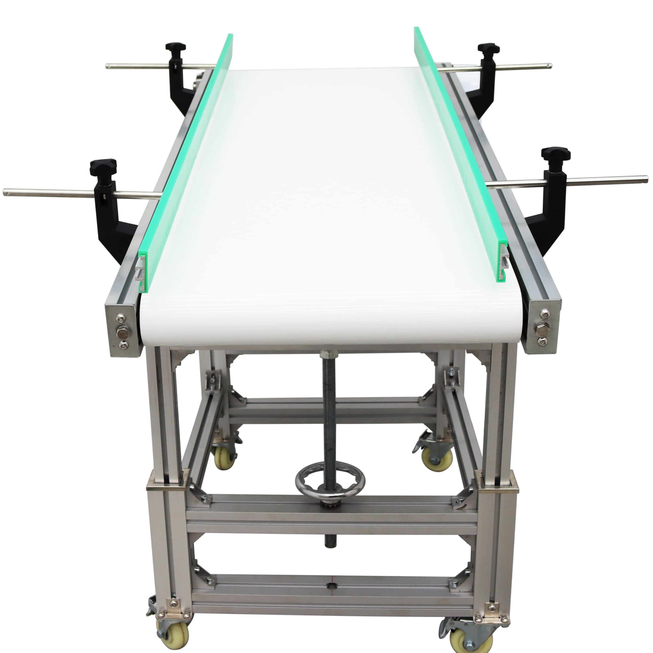 LGXEnzhuo 48inch PU Inclined Wall Conveyor Belt Adjustable Aluminum Industrial Transport Equipment with 20inch Wide Belt for Conveying Bottles Metal Plastic Bags Cartons 110V 120W