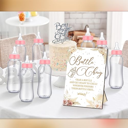 Vista 56 de TrelaCo Cool Baby Shower Games - Juego de regalo con temática de abejas y 12 biberones para baby shower, para juegos de abejas de panal, revelación