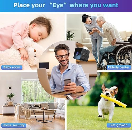 Miniatura 8 de Mini cámara espía WiFi cámara oculta inalámbrica pequeña cámara 1080P para el hogar, visión nocturna, pequeña cámara de niñera con puerta de