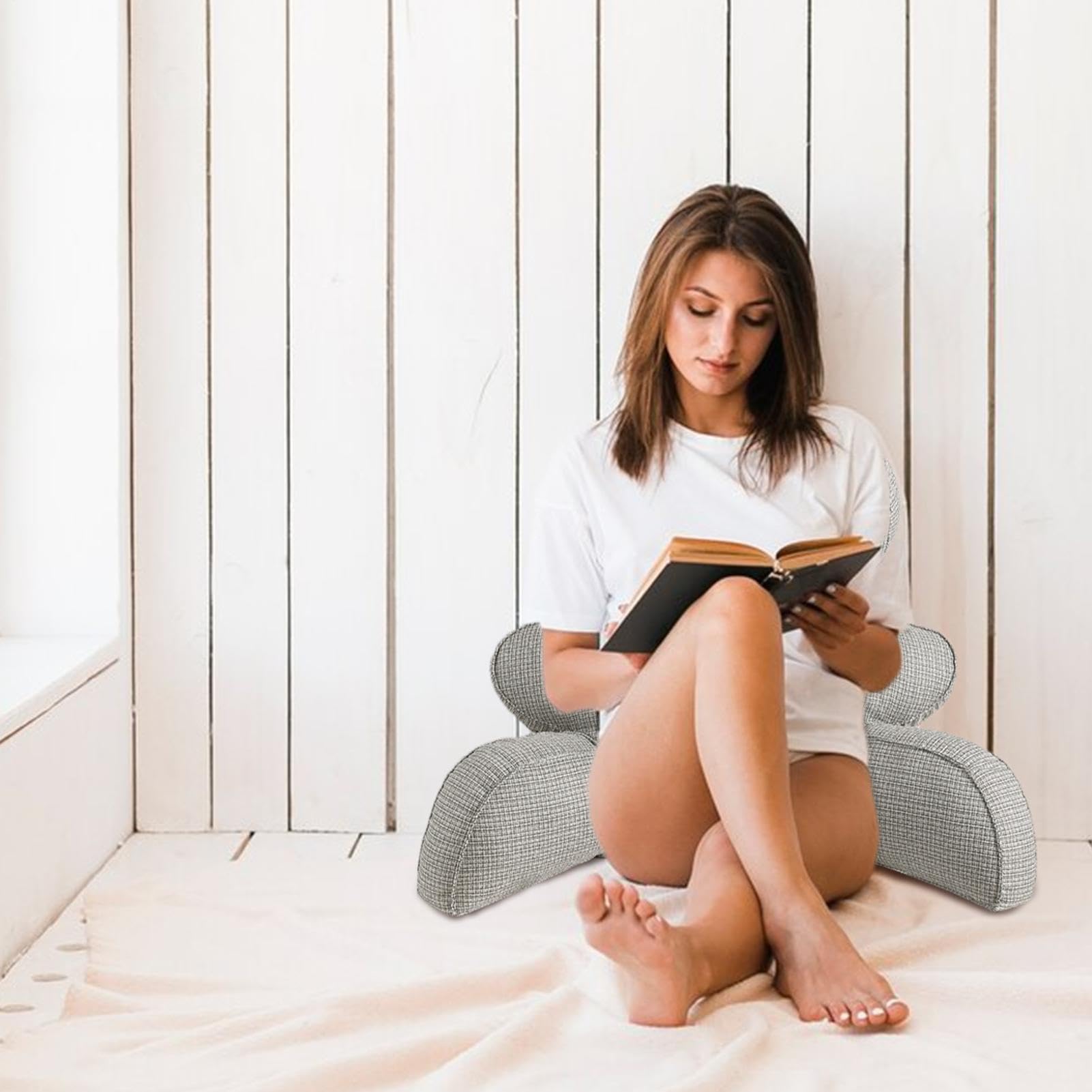 Cuscini da bracciolo per lettura,Cuscino da lettura con braccioli Supporto | Supporto per la schiena per il riposo a Cerniera invisibile per il riposo a , lavorando sul laptop