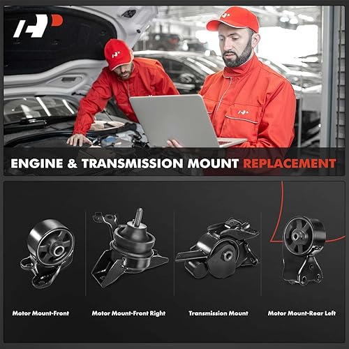 Miniatura 2 de A-Premium Kit de montaje de motor y transmisión de 4 piezas transmisión automática Compatible con Hyundai Elantra 2001-2006, Tiburon 2003-2005, L4