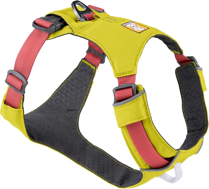 Ruffwear, Hi & Light Dog Chest Harness, Lichen Green, X-Small | Lightweight, Minimalist, Low-Profile Fit, Debris-Resistant Liner, Two Leash Attachment Points, ID Pocket and Reflective Trim