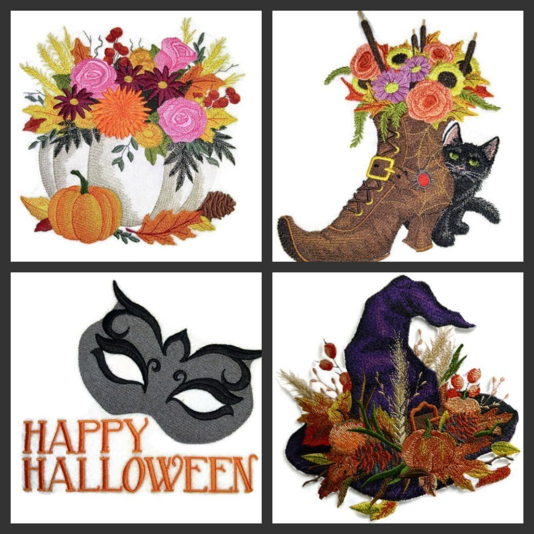 Custom and Unique Happy Halloween [ Flying Raven with Skeleton Keys ] Embroidered Iron on/Sew Patch [5.81" * 8.63"] [Made in USA]