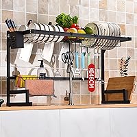 Vista 7 de MRXFN Drain Rack Large Dish Drainer, Shelf Drainer for Dishes, Over The Sink Dish Drying Rack Stainless Steel Kitchen Dish Drainer Rust Proof Sink