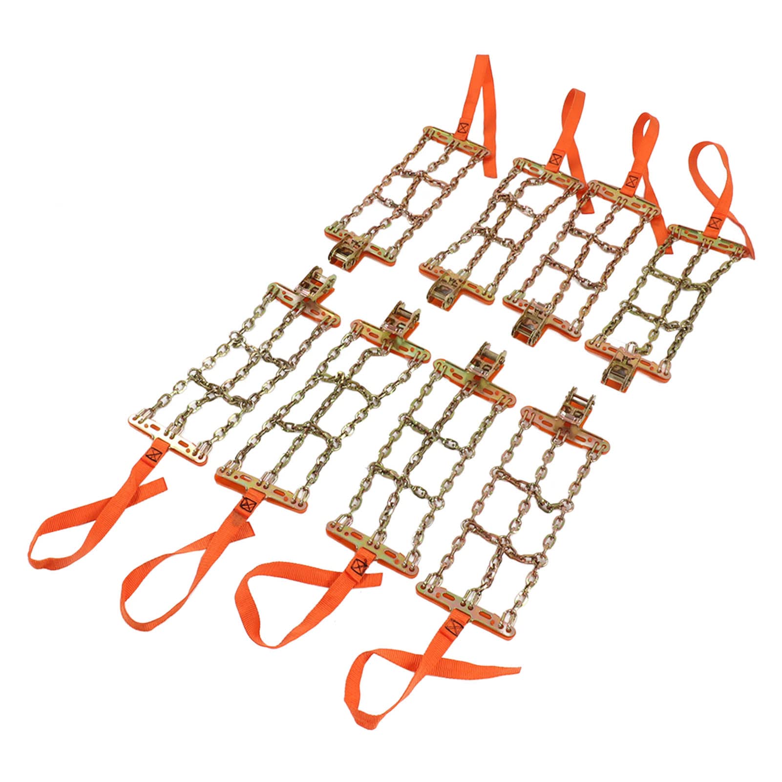 Cadena de nieve del neumático,cadena de tracción del neumático ajustable engrosada 8 paquetes para coches SUV para camioneta, cadenas de nieve